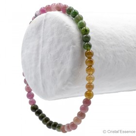 Tourmalines, bracelet perles de 4 mm