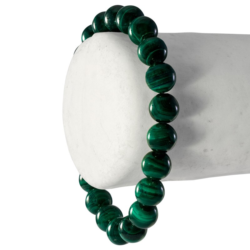 Bracelet Malachite, perles 8 ou 6 mm contre les inflammations.