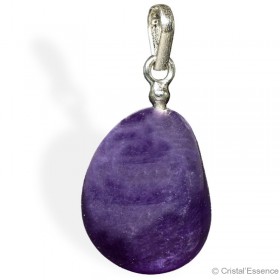 Améthyste roulée, pendentif attache