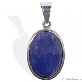 Tanzanite cabochon ovale, pendentif argent, 8,2 g