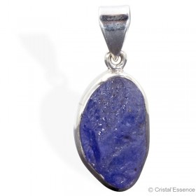 Tanzanite, brut cristallisé, pendentif argent, 6,3 g