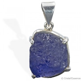 Tanzanite, brut cristallisé, pendentif argent, 8,9 g