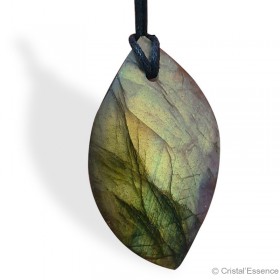 Labradorite plaque, pendentif percé forme libre