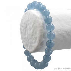 Aigue marine bleu soutenu, bracelet