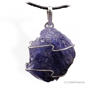 Pendentif Tanzanite, brut cristallisé