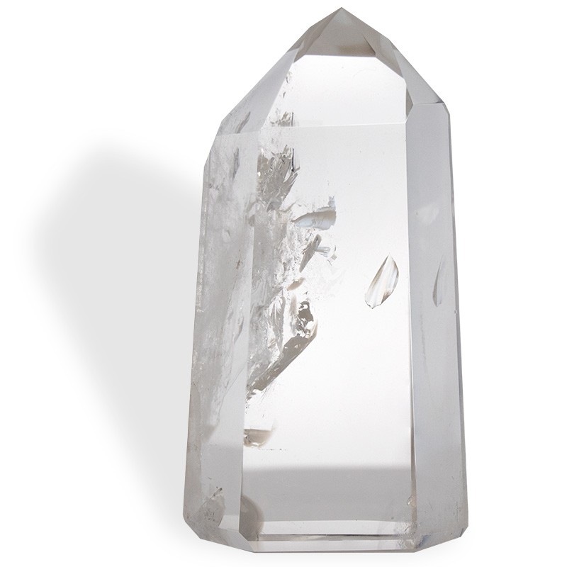 Cristal de roche, grand prisme taillé, 425 g