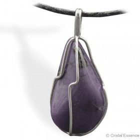 Sugilite, pendentif argent