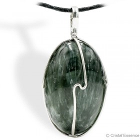 Séraphinite, pendentif argent