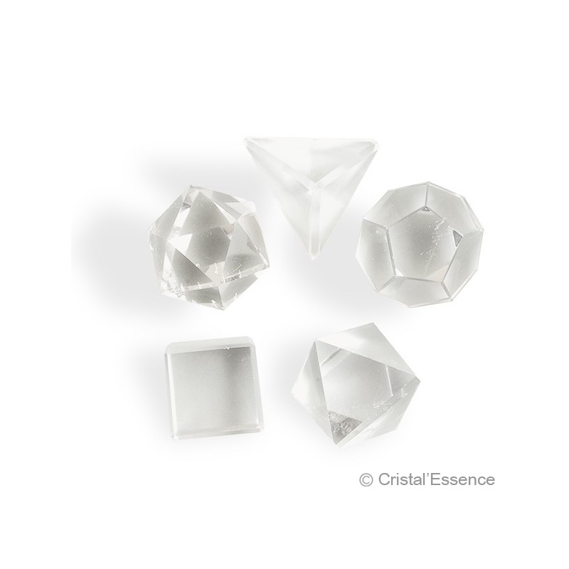 Cristal de roche, solides de platon