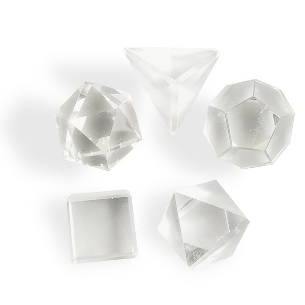 Cristal de roche, solides de platon