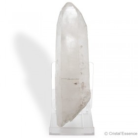 Cristal de roche de l'Himalaya, grand cristal biterminé 609 g, aident à développer autonomie et force intérieure