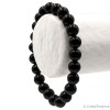 Bracelet Spinelle noir, perles de 6,5 ou 8 mm, contre la magie noire.