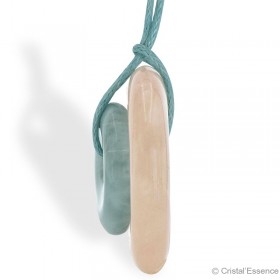 Donut "Paix intérieure" Quartz rose et Larimar