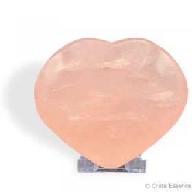 Quartz rose, coeur grande dimension