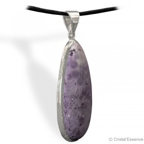 Tiffany (tiffany stone) grand cabochon, pendentif argent