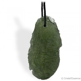 Moldavite brut, pendentif percé
