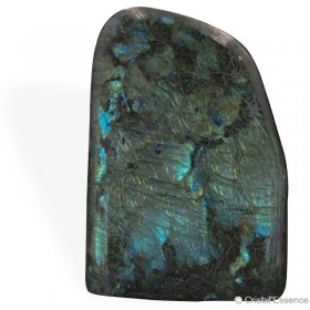 Labradorite, bloc poli, reflets multicolores, 1,595