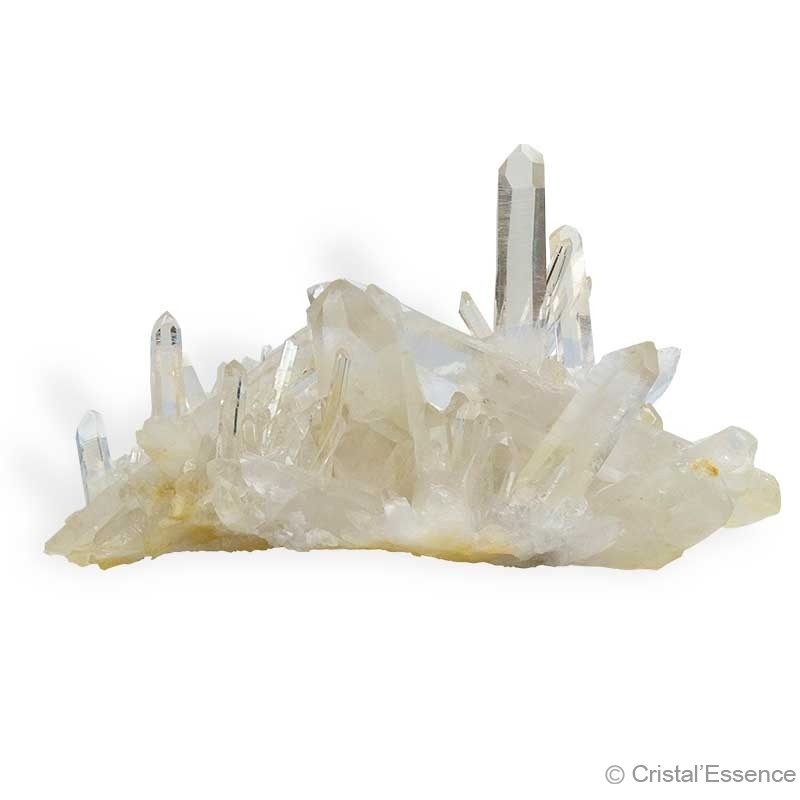 Cristal de roche d'Arkansas, groupe de cristaux, 604 g