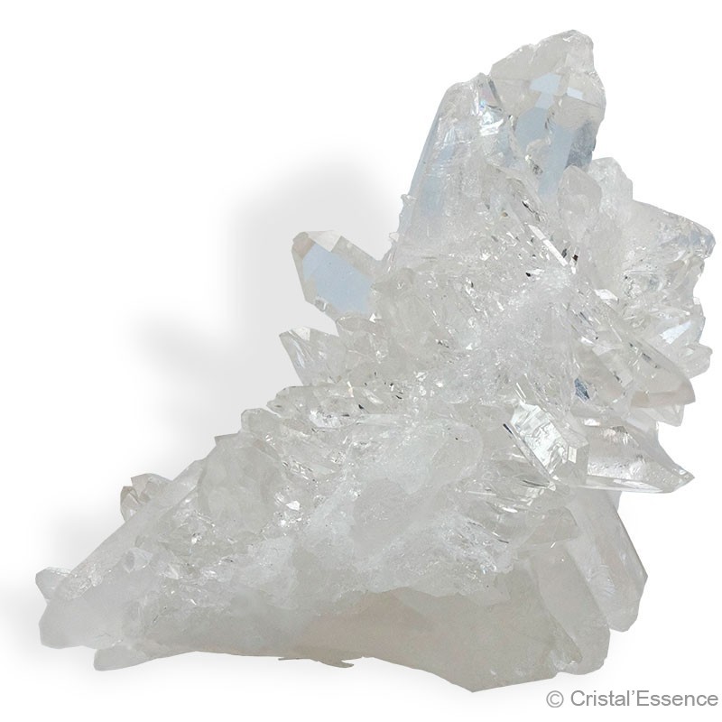 Cristal de roche du Brésil, groupe de cristaux 483 g