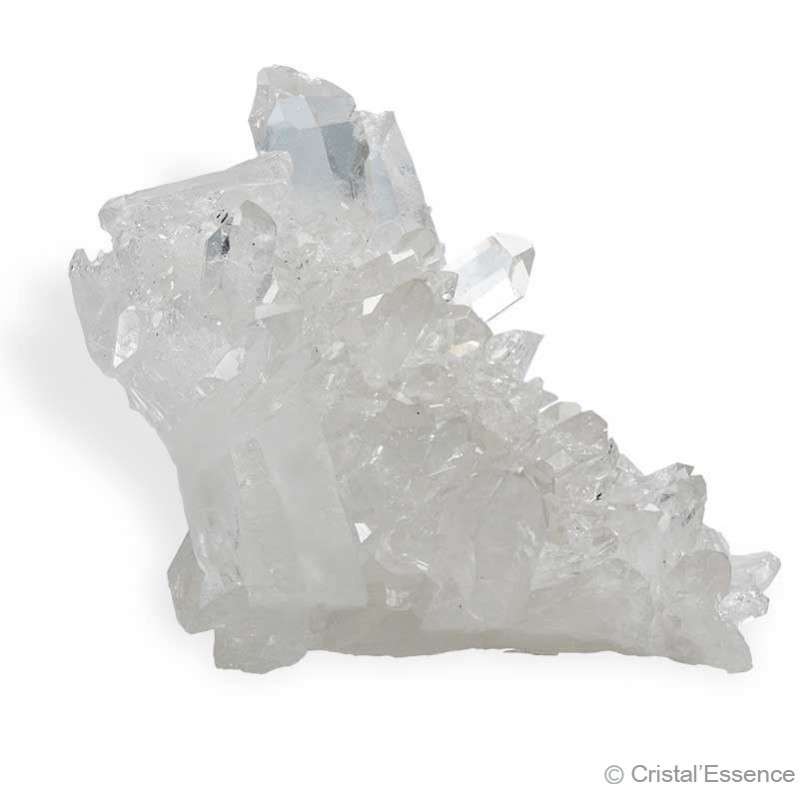 Cristal de roche du Brésil, groupe de cristaux 483 g