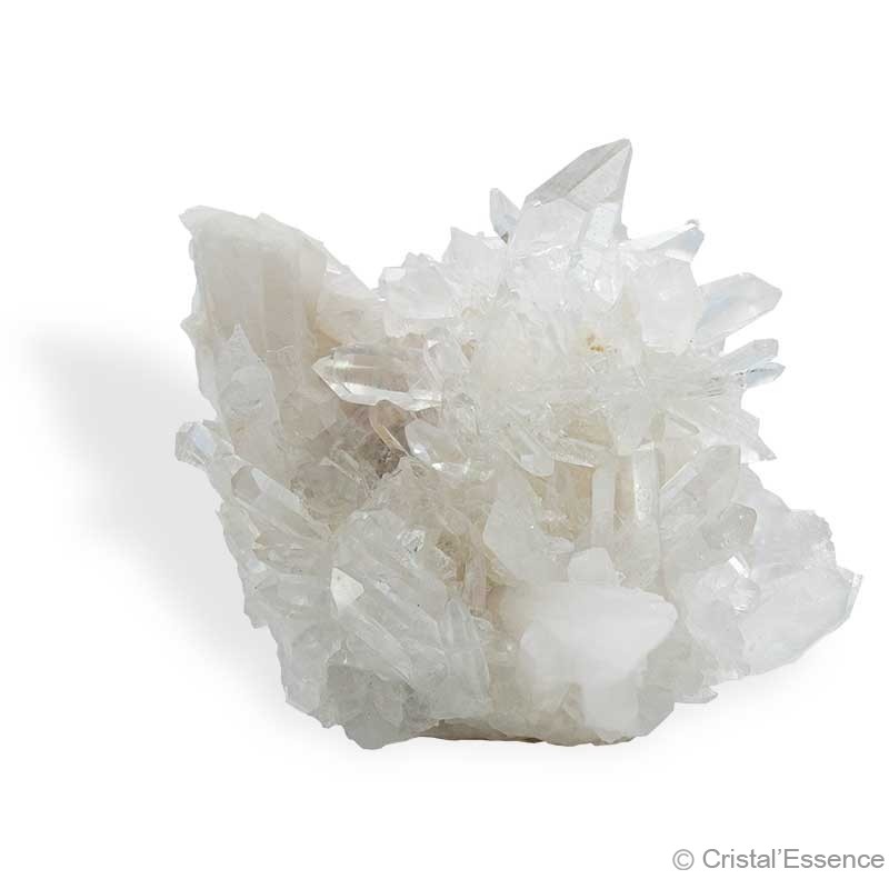 Cristal de roche du Brésil, groupe de cristaux 633 g