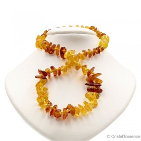 Ambre, collier bébé, baroque 2 couleurs