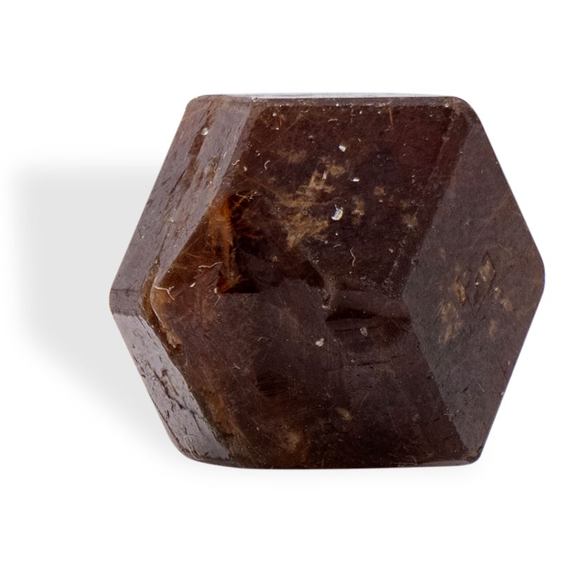 Cristal Grenat hessonite du Mali, brun orangé, pierre du 2e chakra. Pour son action dynamisante sur la vitalité sexuelle.