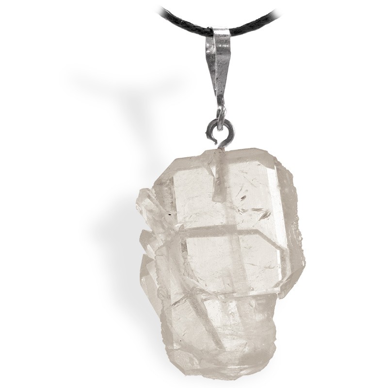 Pendentif Cristal de roche, quartz à âme pour recontacter la pureté de notre âme