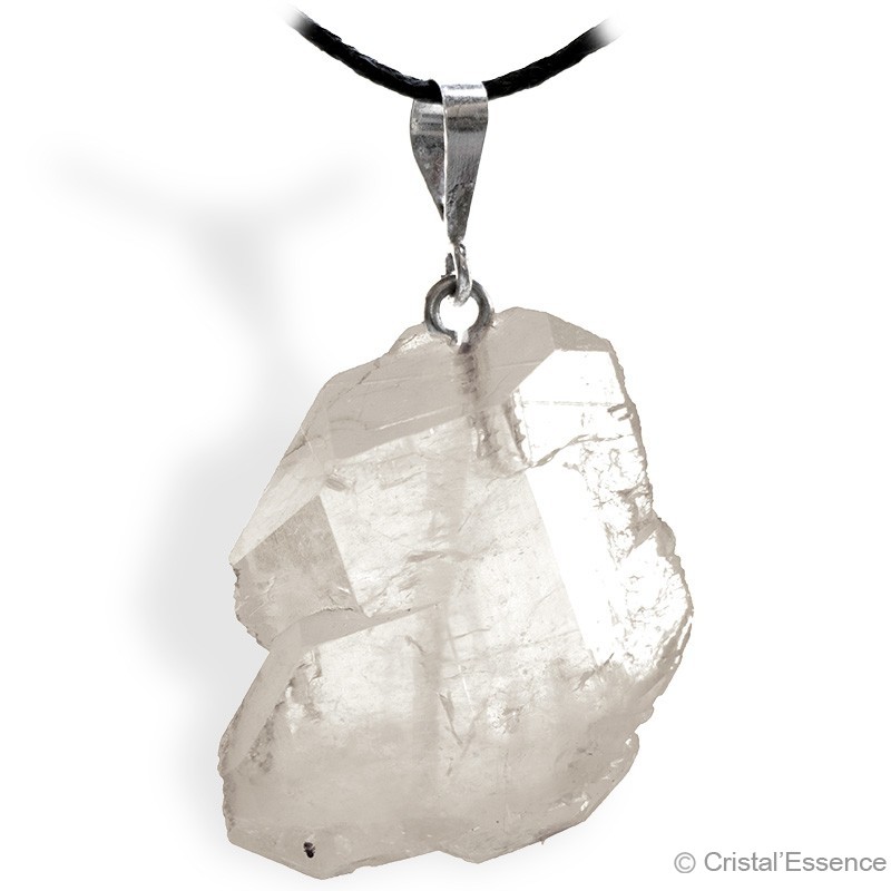 Pendentif Cristal de roche, quartz à âme pour retrouver la pureté de notre âme