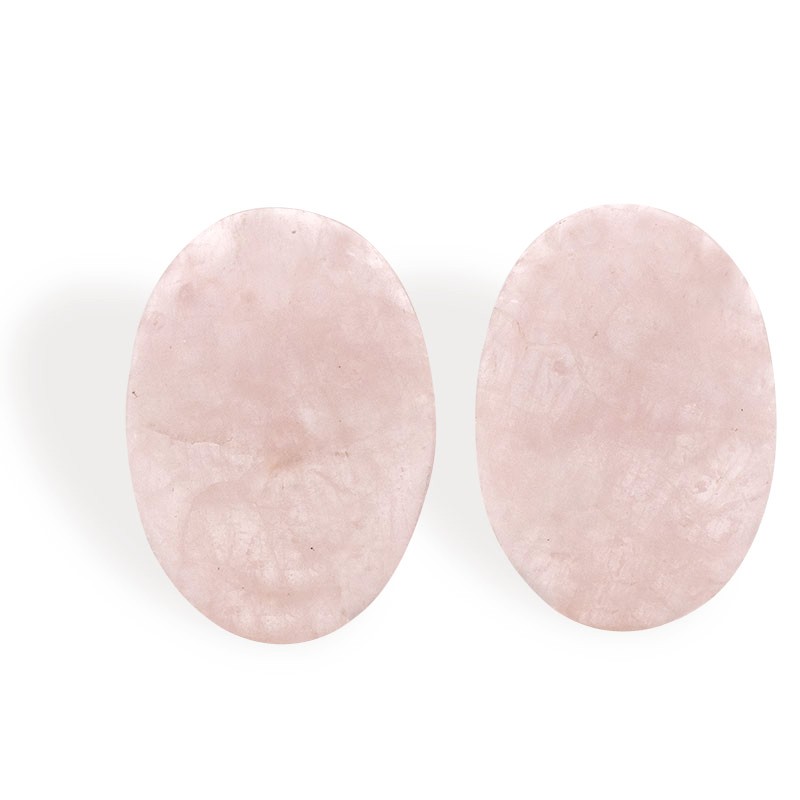 Pierre Relax-œil Quartz rose, la paire