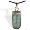 Cyanite (Disthene) bleue, pendentif argent