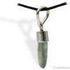 Cyanite (Disthene) verte, pendentif argent