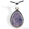 Tiffany (tiffany stone) cabochon, pendentif argent