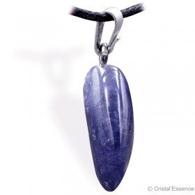 Tanzanite, roulé, pendentif attache argent