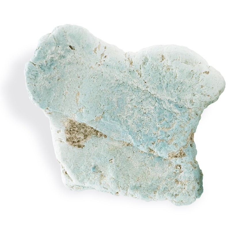 Pierre Turquoise naturelle du Mexique, brut, 49 g, pièce unique, correspond au chakra laryngé (5e chakra).