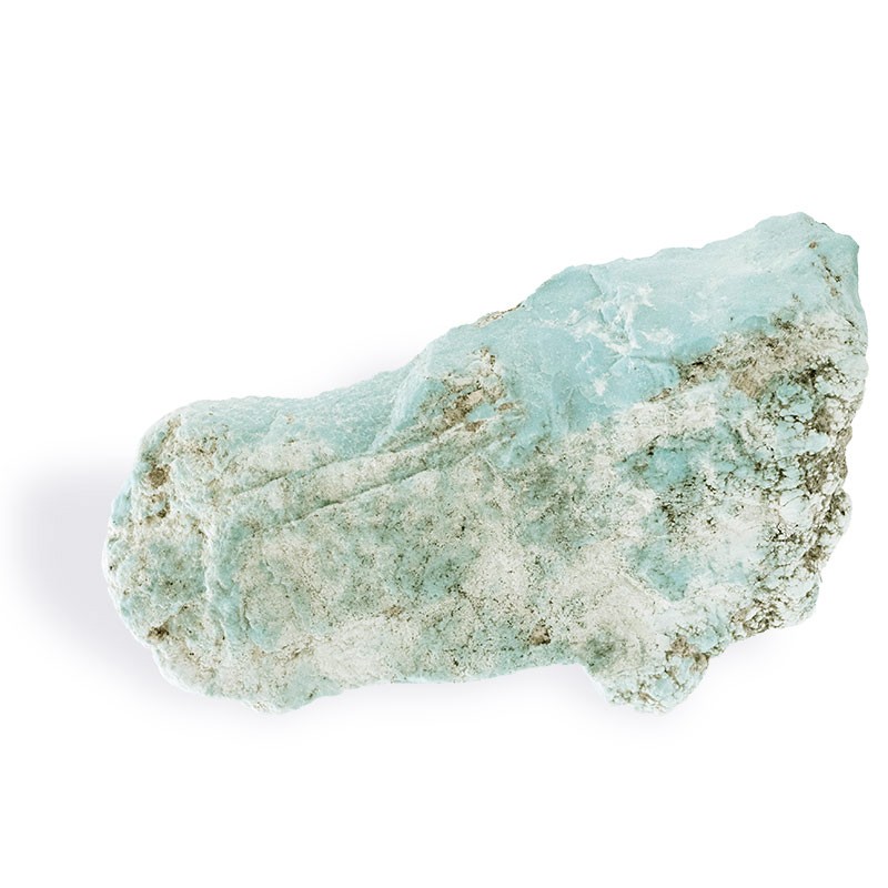Pierre Turquoise naturelle du Mexique, brut, 54,2 g, pièce unique, correspond au chakra laryngé (5e chakra).