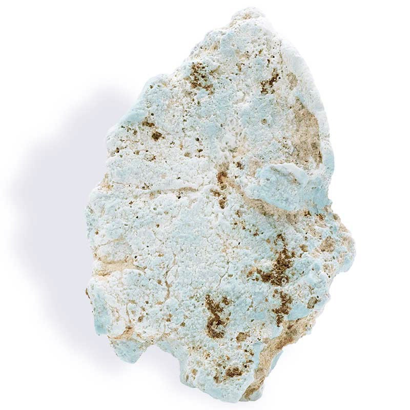 Pierre Turquoise naturelle du Mexique, brut, 87,3 g, pièce unique, elle a une action bienfaisante sur les maux liés à la gorge.