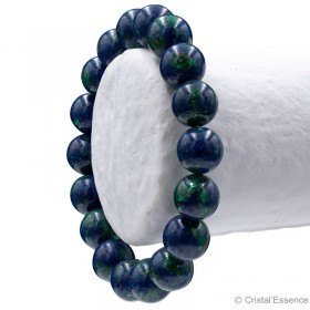 Azurite-malachite, bracelet perles de 10 mm