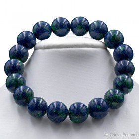 Azurite-malachite, bracelet perles de 10 mm
