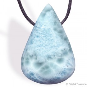 Pierre Larimar beau pendentif goutte de couleur bleue