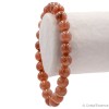 Pierre Rhodochrosite en bracelet, perles rondes contre le stress