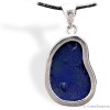 Pierre Azurite rare, monté en pendentif sur argent