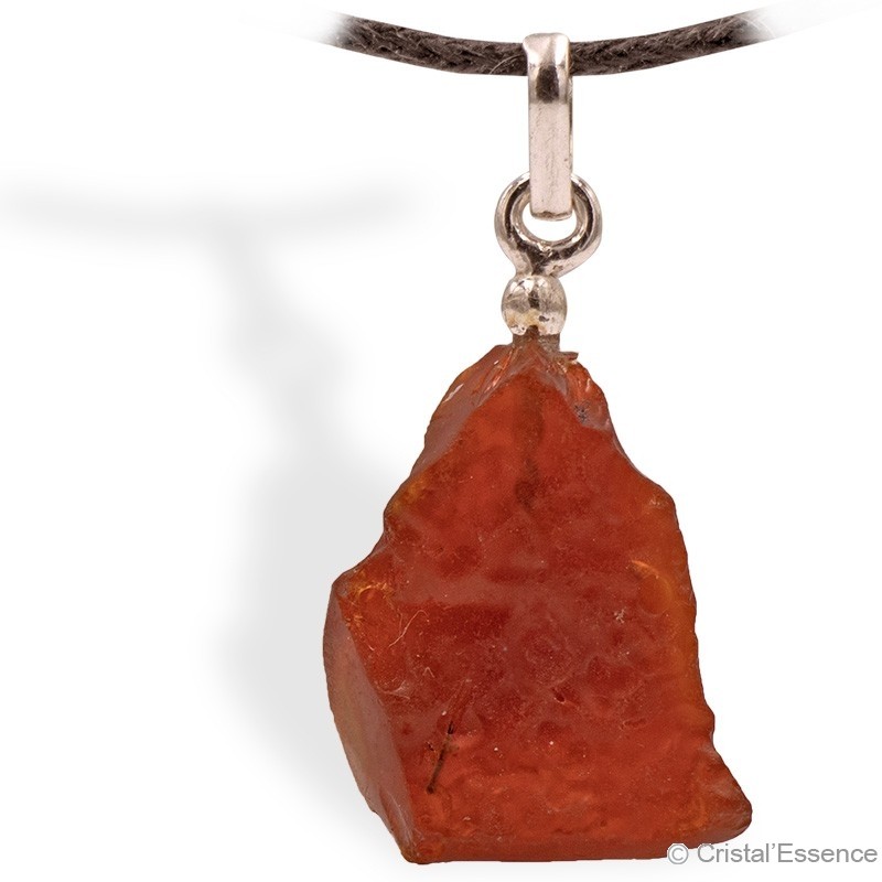 Pendentif Opale De Feu Blanche (Acier)