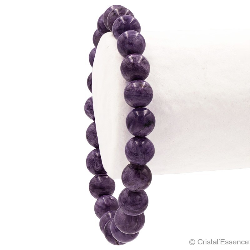 Bracelet Charoïte, perles 8,8-9,2 mm qualité AAA