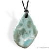 Plaque Larimar, pendentif percé