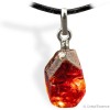 Pierre Zircon Hyacinthe rouge, pendentif attache argent