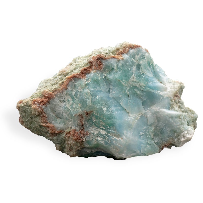 Larimar sous sa forme brut en qualité AA, pectolite bleue pour gérer le stress et la colère