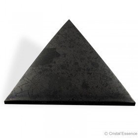 Shungite pyramide taillée polie contre les ondes électromagnétiques