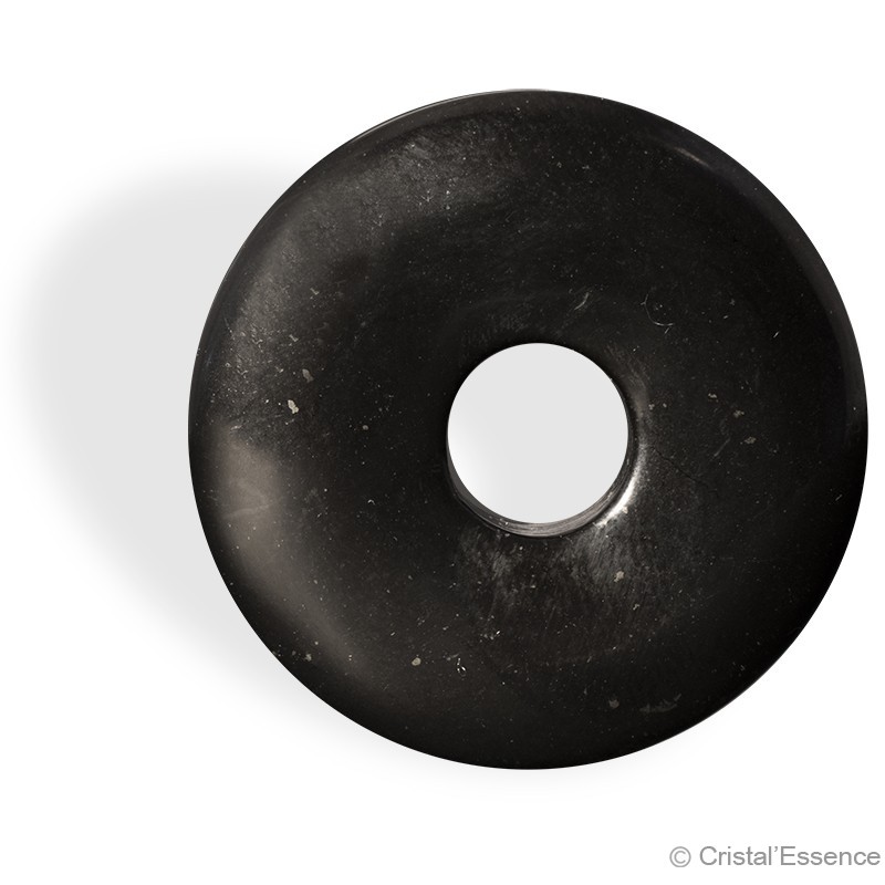 Pierre Shungite en forme de donut, contre les ondes électromagnétiques