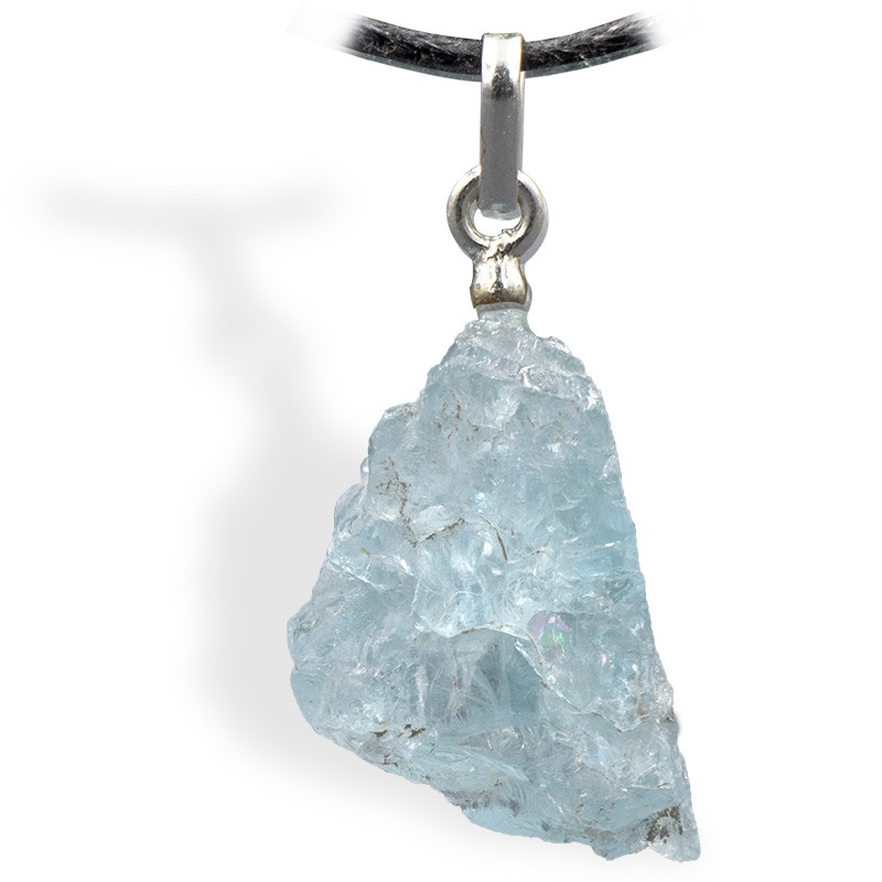 Aigue-Marine, brut en pendentif
